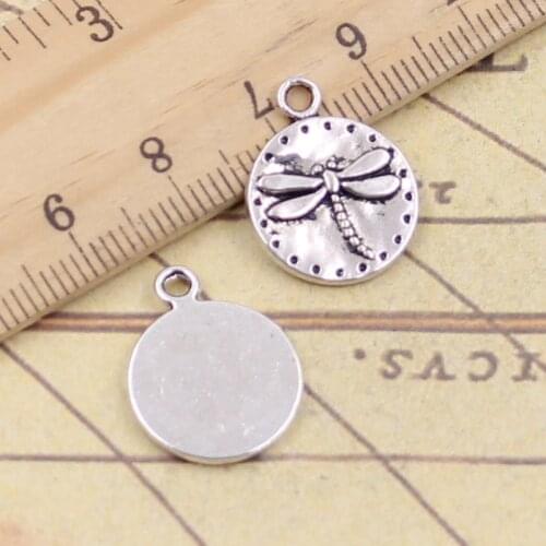 25pcs Charms Dragonfly 18x15mm Tibetan Silver Pendants Antique Jewelry Making DIY Handmade Craft For Bracelet Necklace