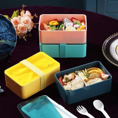 Portable Food Grade PP Lunch Box Student School 1000ml Lunch Box Tableware Lunch Food Container Storage Breakfast Boxes Supplies