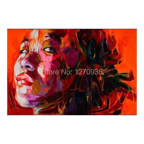 Professional Artist Hand-painted Modern Abstract Woman Portrait Oil Painting On Canvas Abstract Face Knife Painting for Decor