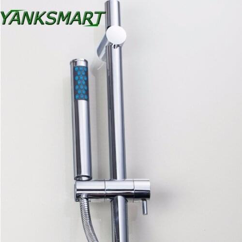 YANKSMART Simple Shower Accessory Torneira Handheld Rainfall Sprayer Bathtub Chrome Wall Mount Faucets Mixers Taps