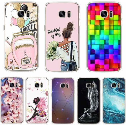 Silicone Case For Samsung Galaxy S7 Edge Case Pattern Soft TPU Phone Case For Samsung Galaxy S7 S 7 Back Cover Bumper Coque