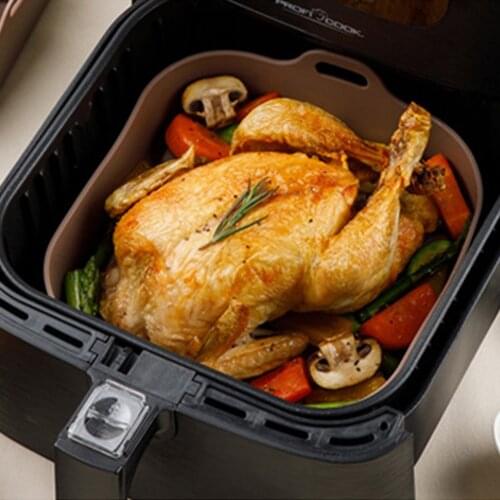 Air Fryer Silicone Pot Grill Pan Fried Chicken BBQ Mat Heat Resistant Microwave Oven Multifunctional Baking Tray Baking Dish