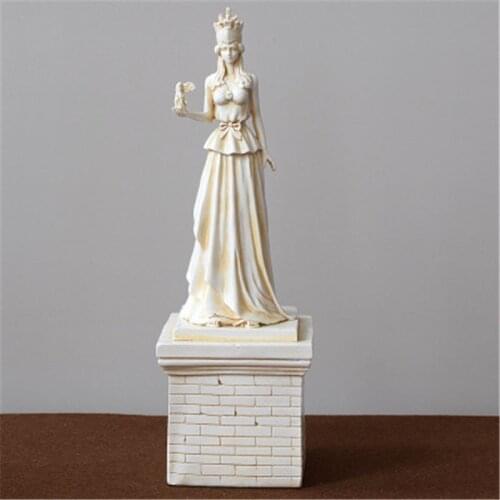 EUROPEAN RETRO ATHENA GODDESS SCULPTURE STATUE HOME DECOR LIVING ROOM STUDY DESKTOP ORNAMENT HIGH QUALITY RESIN ARTWARE A1676