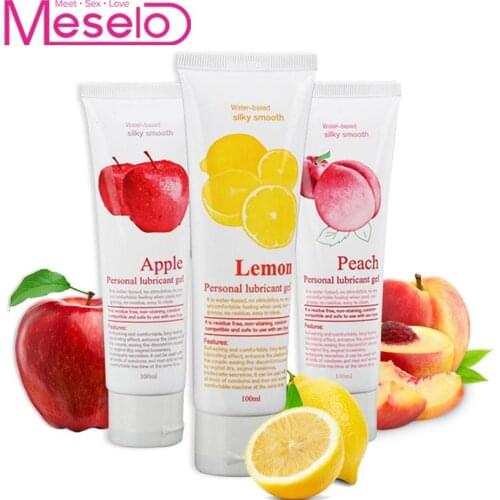 Meselo 3pcs/lot Lubricant 100ML*3, Fruit Smell Water-based Sex Lubrication Oil For Massage Vagina Anal Oral Sex Toys