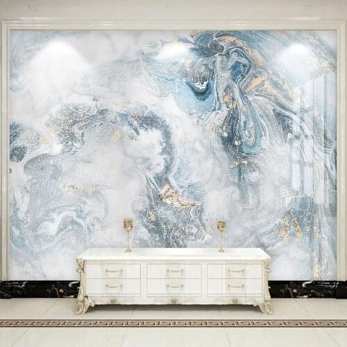 Modern Abstract Art Marble Wallpaper 3D Luxury Living Room TV Sofa Bedroom Blue Background Wall Decor Papel De Parede 3D Murals