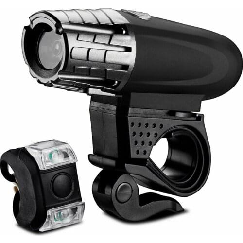 Bike LED Light Front Rear Light Set USB Rechargeable Headlight Taillight Night Cycling Waterproof Lighting Front & Rear Lamp