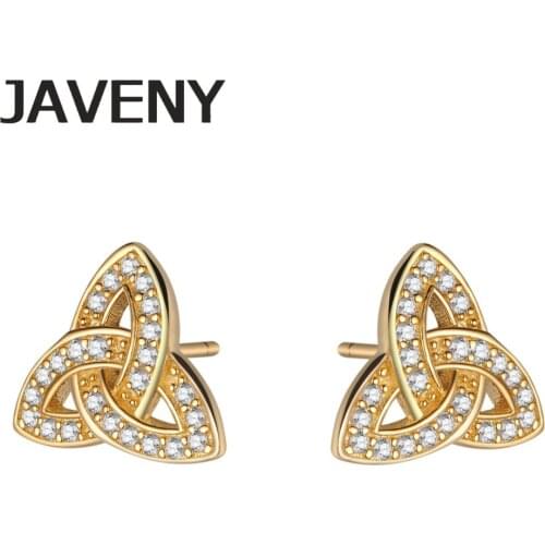 925 Sterling Silver Fine Jewelry Cubic Zirconia Irish Keltic Knot Womens Gifts Wedding Bridal Stud Earring 6pcs Lots Wholesale