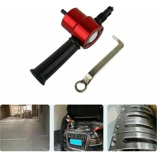 Nibbler Sheet Metal Cut Double Head Sheet Metal Cutter 360 Degree Adjustable Drill Attachment Woodworking Metal Saw Cutting Tool