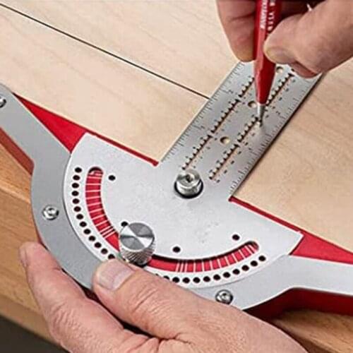 10/15/20 inch Woodworkers Edge Rule Efficient Protractor Edge Ruler Measuring Angle Ruler Protractor Woodworking Carpentry Tools