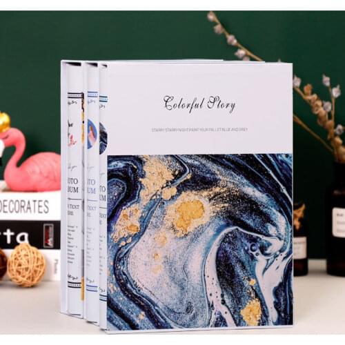 400 Sheets Baby Growth Photo Album Family Memory Record Book Vertical Insert Type Picture Storage Box Cartoon Patterns Kid Album