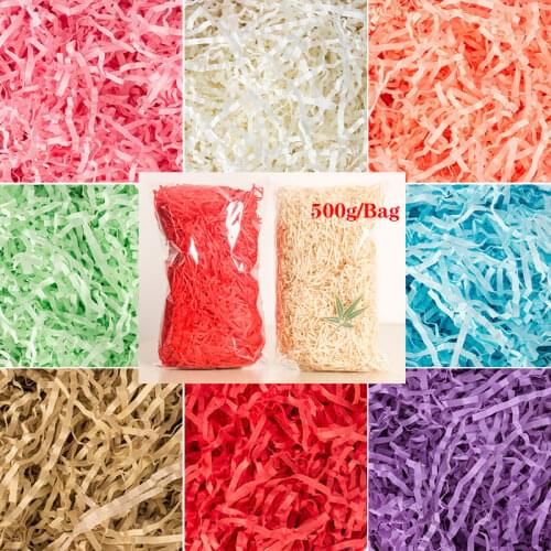 500gDIY Paper Lafite Confetti Fruit Gift Box Packaging, Confetti Decoration Gift Box Filling Material, Shockproof Material