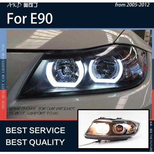 AKD Car Styling for BMW E90 2005-2012 320i 318i 323i 325i Headlight DRL Hid Head Lamp Angel Eye Bi Xenon Beam Headlight Assembly