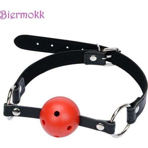Adult Games Ball BDSM Bondage Restraints Open Mouth Breathable Sexy Ball Harness Strap Gag Sex Tools For Couples