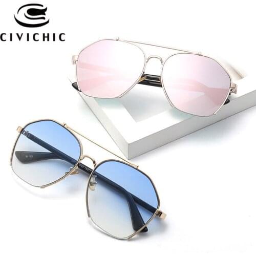 CIVICHIC New Fashion Gradient Color Sunglasses Women Brand Designer Eyewear Men HD Casual Oculos De Sol Hipster UV400 Gafas E381