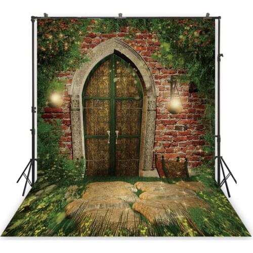 Religious Backdrops Fantasy Fairy Tale Arch Pergola Background Retro Brick Wall Photocall Studio Photo Shoot Portrait Wallpaper