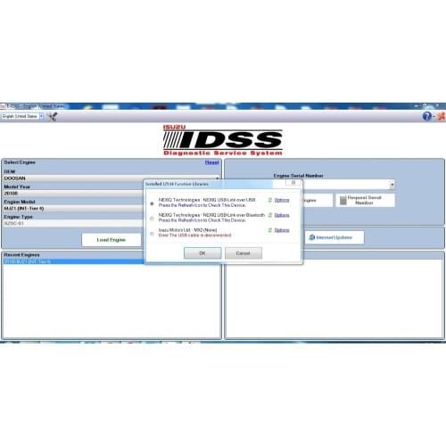 For Isuzu E-IDSS Engineering Release 2020 - Isuzu Diagnostic Service System supports NEXIQ+DPA5+MDI