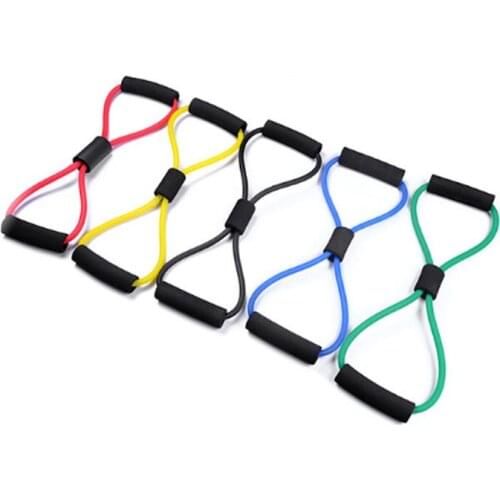 H0057 8-character stretch rope eight-character stretcher breast expansion plastic chest yoga elastic band with elastic rope