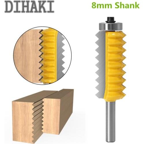 New 8mm Shank Milling Cutter Raised panel "V"joint Router Bits Finger Joint Glue Mill Tools for Wood Tenon Woodwork Wood Cutters