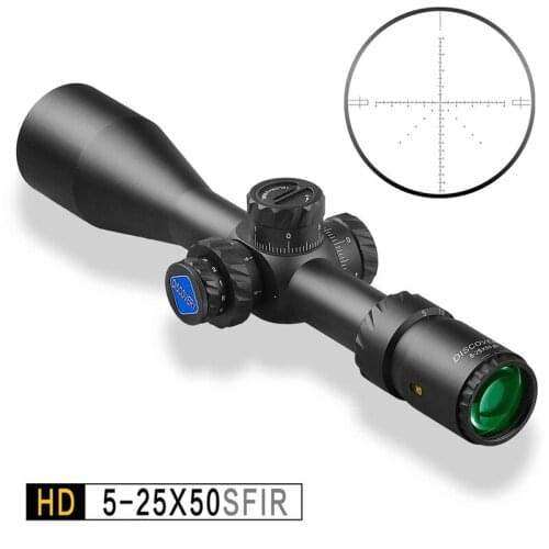 HD 5-25 X50 SFP Long Range Shooting Riflescopes Discovery side Focus Illuminated Airgun Long Range for Army China Best Scope