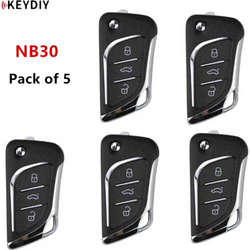 KEYDIY PACK OF 5 NB30 universal 3 button NB series remote control for KD900 KD-X2 make new remote with Multi-functional chip