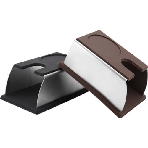 Sturdy Stainless Steel Silicone Espresso Coffee Tamper Stand Barista Tool Tamping Holder Rack Shelf Coffee MJ702542