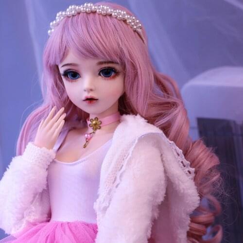 60cm bjd doll gifts for girl pink hair Doll With Clothes Change Eyes NEMEE Doll Best Valentines Day Gift Handmade doll