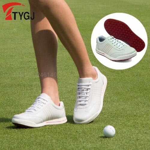 Women Lightweight Golf Shoes Waterproof Sports Shoes Spikers Anti-Slip Training Sneakers Ladies Soft Gym Golf Shoes Comfortable