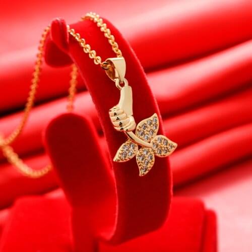 Gligli Small Necklaces For Women/Girl Gold Color Pendant Thin Chain Jewelry Ladies Festival Gift
