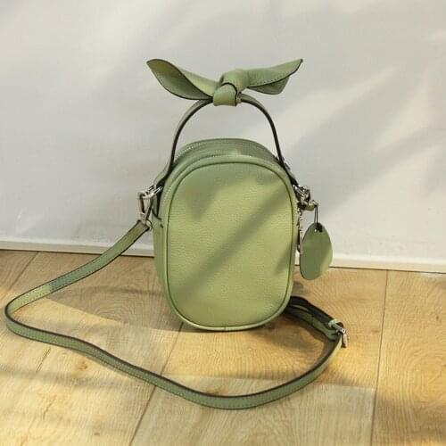 Summer Mini Bag Female Crossbody Bags For Women 2021 New Bow Design Shoulder Messenger Bag Phone Bag Genuine Leather Small Purse