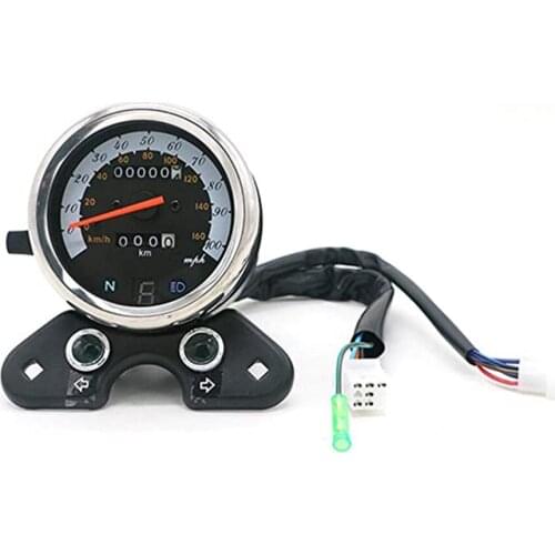 Universal Motorcycle Speedometer Motorcbike Dual Odometer Speedometer Speedo Meter Gear Digital Display