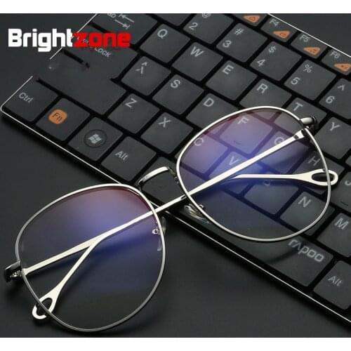 Brightzone Anti Blue Light Computer Men Fake Vintage Tag Glasses Retro Optical For Reading Women Spectacle Frame Eyeglasses Rims