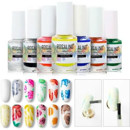 Water color Nails Blossom Polish Set Manicure Gel For Nail Art Halo Dye 12ML UV Lamp Blooming Color Change Top Primer