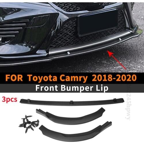 Front Bumper Lip Chin Diffuser Protector Guard Trim Styling Facelift Carbon Fiber Body Kit For Toyota Camry 2018 2019 2020