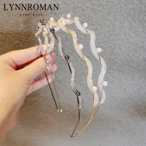 Rhinestone Crystal Baroque Hairbands For Women Hair Accessories Korea Headband for Girls Crown Flower Headbands Head Wrap