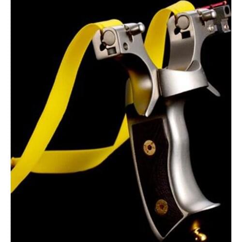 Hunting 304 stainless steel catapult camshaft slingshot high precision shooting slingshot with flat rubber band 2020
