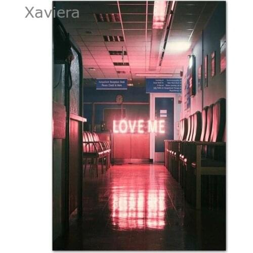 Nordic Photography Hd Canvas Painting Neon Corridor Pictures Romantic Love Posters and Printmaking Art Pictures Home Decoration