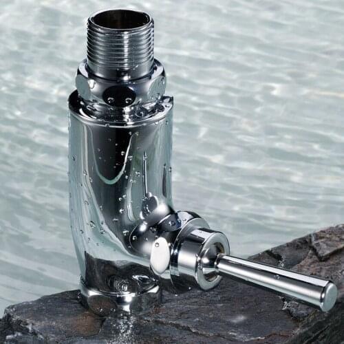 Handle Type Flush Valve of Squatting Pan Brass Hand Press Type Quick Open Delay Stool Flush Valve Angle Valve Water Bathroom