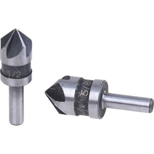 Countersink Drill Bit 82 Degree Point Angle Chamfer Countersinking Cutter 1/2, 5/8 2pcs/Set