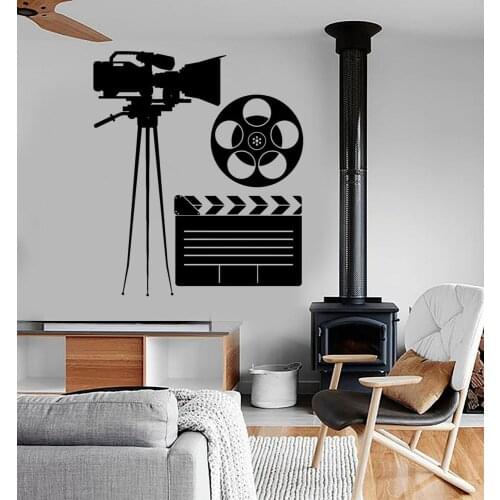 Vinyl Wall Decal Art Film Cinema Movie Camera Wall Sticker Amazing Home Room Decor for Cinema Decor Design Removabel Mural C437