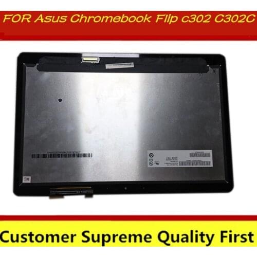 With frame 1920*1080 new original 12.5" Touchscreen Lcd 2 In 1FOR Asus Chromebook Flip c302 C302C LCD Display Assembly