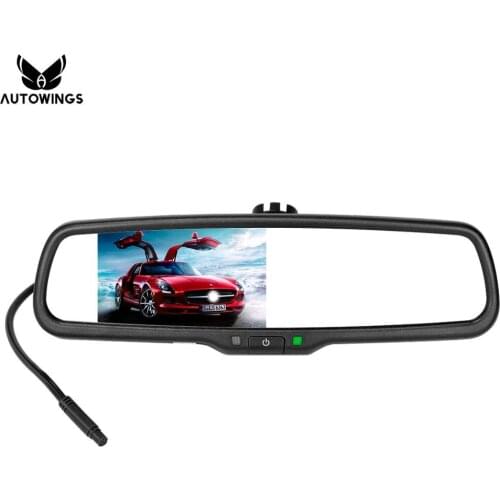 4.3" TFT LCD 480*240 Resolution Screen With Special Bracket Car Mirror Monitor Video Player 2 Video Input For Rear View Camera