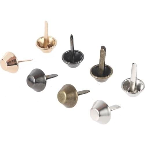 10pcs Metal Feet Rivets Studs Pierced for DIY Purse Handbag Leather Crafts Punk Diy Jewelry Making Bag Accessories