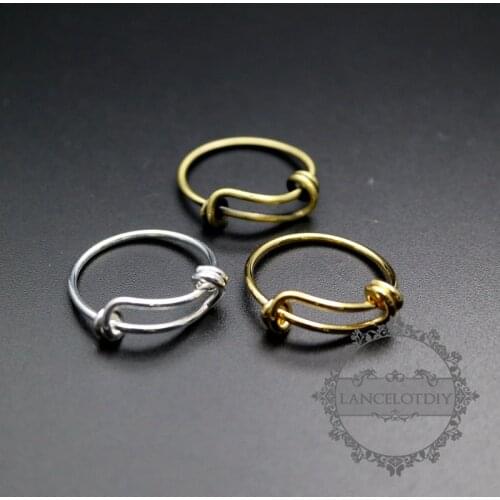 17.5mm diameter silver,gold,bronze brass simple wiring ring adjustable ring supplies findings 1294089