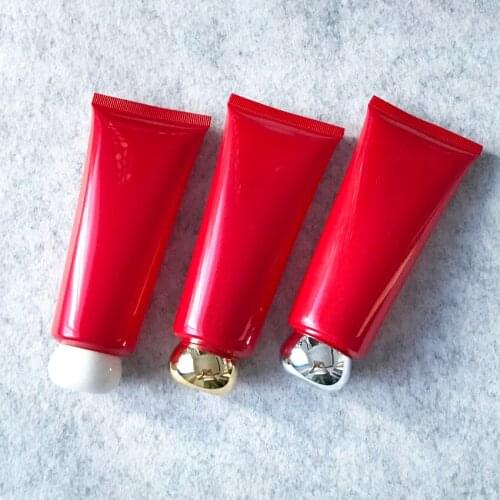 300pcs 100g 100ml High Class Empty Red Eye Cream Storage Tube, Cosmetic Soft Hose Containers,Squeeze Skin Care Cream Soft Tube