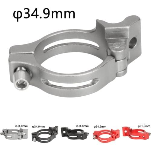 31.8/34.9mm Road Bike Bicycle Front Derailleur Clamp Adapter Ring Aluminum Alloy Road Bike Clamp Front Shift Conversion Seat