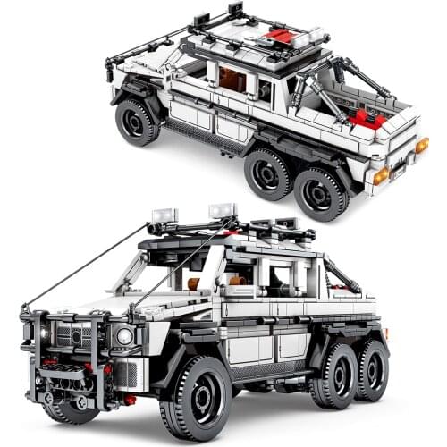 953Pcs Off-Road Vehicle G500 SUV Building Blocks High-tech City Pull Back Car Truck Creator Ideas Bricks Toys Gifts For Children