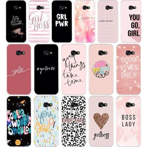 39AA Honey Girl Boss Like A Boss Soft Silicone Tpu Cover phone Case for Samsung A3 A5 A7 A8 2016 2017 2018 A50