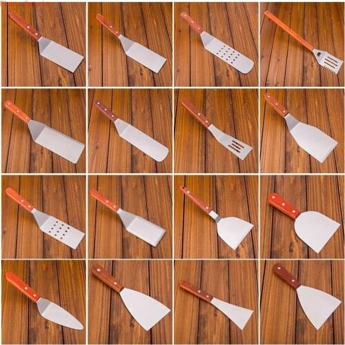 More 16 sizes shovel Cooking stewed 304 stainless steel steak spatula fried grab cake tool pancake food grade