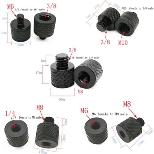 M6 M8 M10 to 1/4 or 3/8 Male to Female Screw Mount Adapter Tripod Plate Screw for SLR camera photography accessories