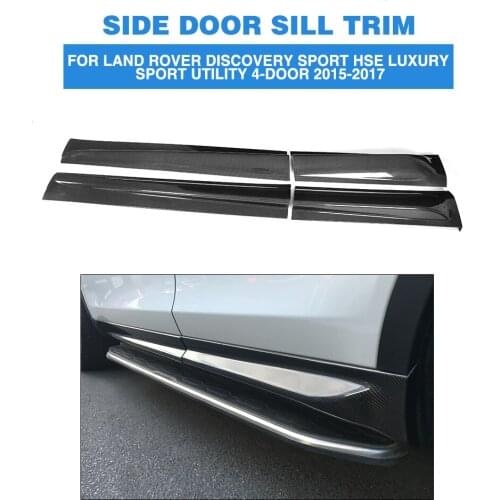 Carbon Fiber Door Side Sill Trims Nerf bar protection for Land Rover Discovery Sport HSE Luxury Sport Utility 4-Door 2015-2017